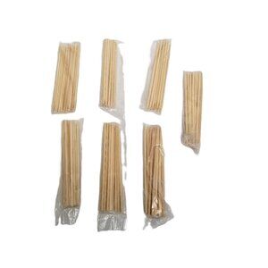 Wooden Craft Sticks 6 Inch 84 Pack New Sealed Dowel Rods BBQ Skewers
